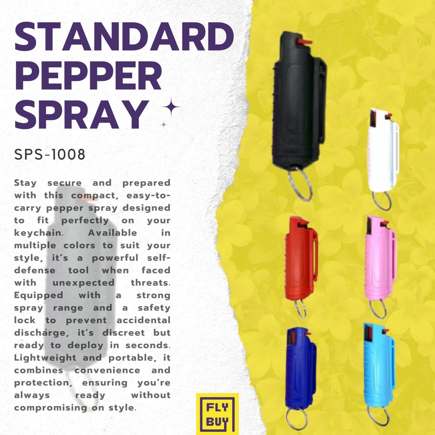 Pepper Spray - 20 ml - with Protective Hard Plastic Case and Key Chain - Self Defence