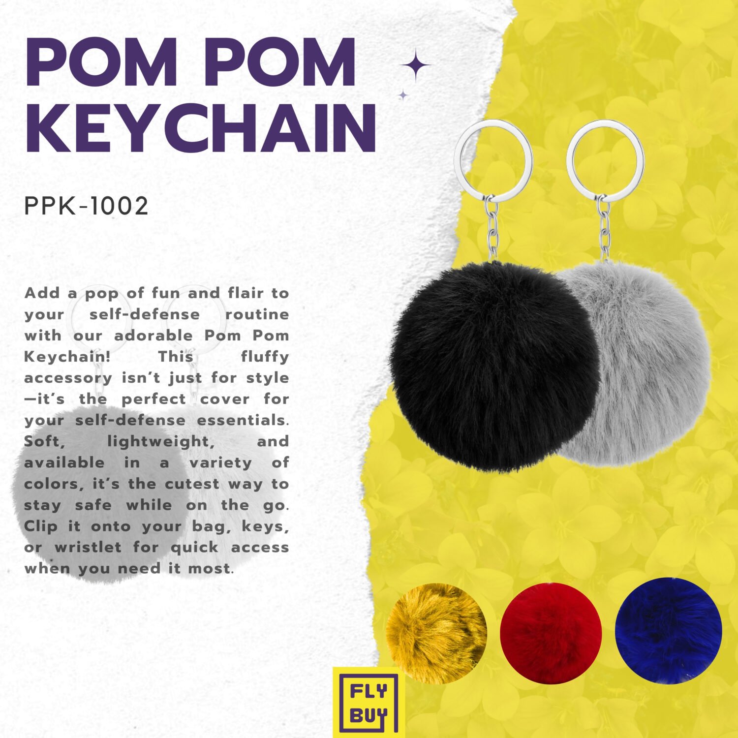 Pom Pom Key Chain - Stylish - Fur Ball - Fluffy Key Chain - Multi Purpose